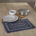 VHC Brands Great Falls Blue Table Individual Placemat 0