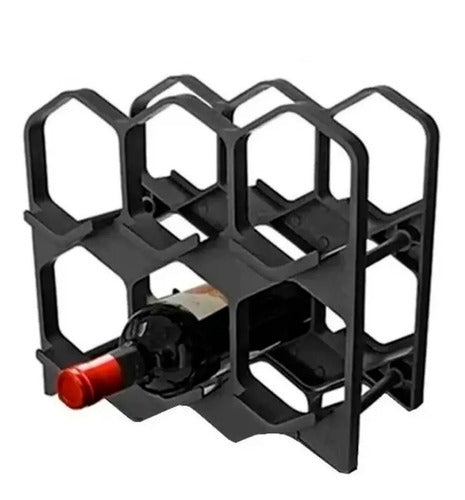 Modular Wine Rack for 6 Bottles - Stackable Wine Organizer 1