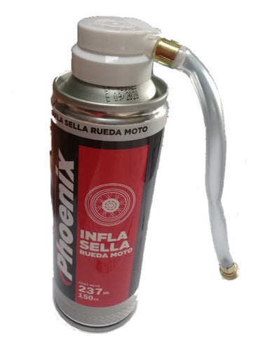 Infla Sella Pinchaduras Neumático Moto Phoenix 237ml Speed M 1