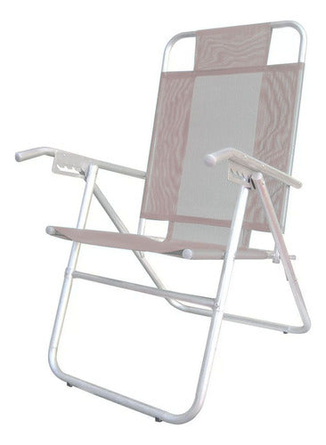 Aluminum Beach Chair 5 Positions Folding Camping Garden Chair 13