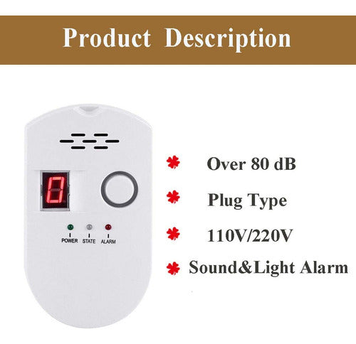 Detector De Gas Natural, Detector De Fugas De Gas, Detector. 2
