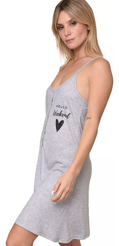 23010 Heart - Jaia Nightgown with Straps and Purse 5