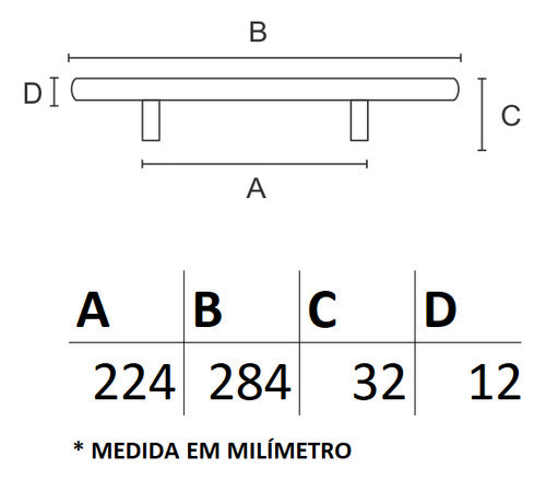 Puxador Primus 814 E Sinnai 808-dourado Matte - Kit 15 Peças 7