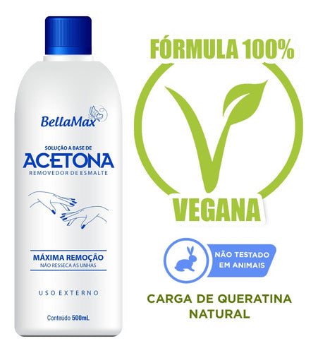 Dissolvente De Esmaltes Manicure Vegetal  4 Unidades 500ml 2