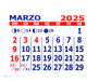 200 Mignon Calendars 5x5 cm 2025 - Devoto 5