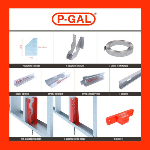 Galvanized PGU Profile 300x35x2.00 Strip X 6m 7