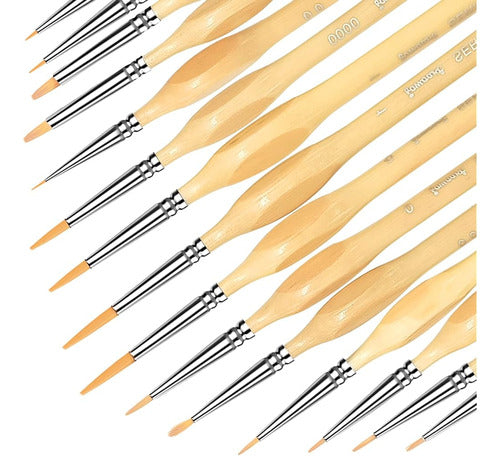 Kecio Miniature Detail 15 Piece Paint Brush Set 0