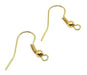 100 Gold Metal Ear Hook Earring Findings for Jewelry Making Supplies 0