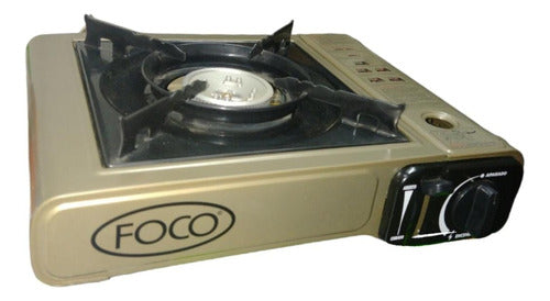 Portable Gas Cooktop with Safety Valve and Thermocouple in Carrying Case by Foco 0