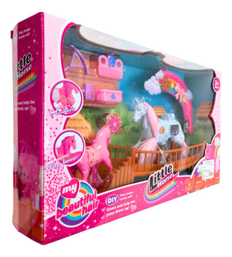 Set Caballo Y Pony Muñecas + Accesorios Aventuras Magicas 1