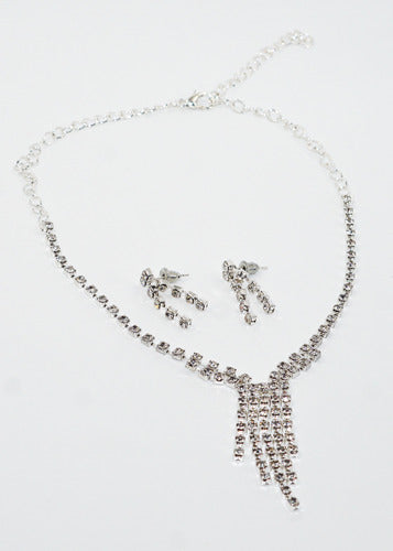 Fashion Jewelry Strass Set: Necklace + Earrings 0