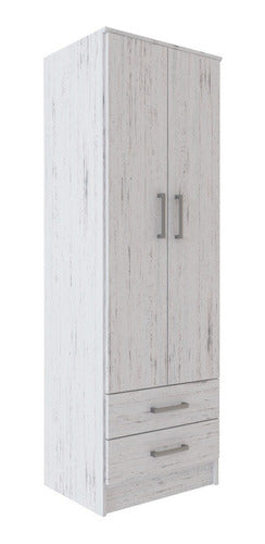 Orlandi Bahia 61cm 2-Door 2-Drawer Wardrobe Closet 0