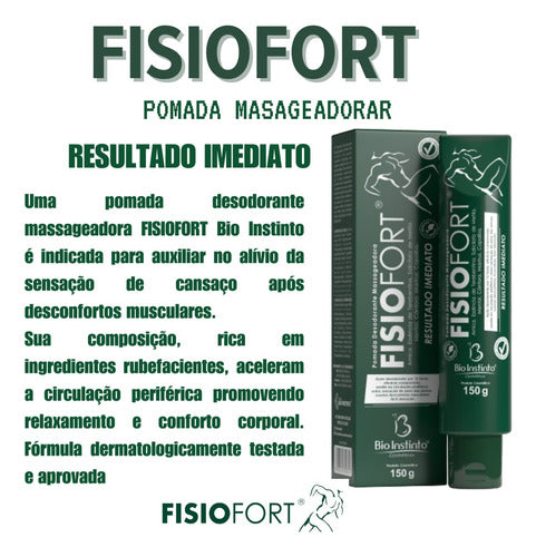 Kit Bio Instinto 2 Pomadas Massageadora Pré/pós Treino Fisio 4