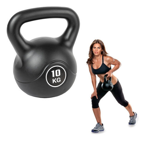 Russian Kettlebell 10 Kg PVC Functional Gym Fitness 0
