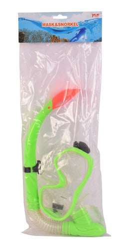 Fibro Snorkel Set Flexible Water Snorkel and Large Dive Mask 2