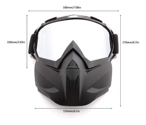 Sposune Open Face Face Shield Mask for Paintball, Motorcycle, and Skiing 2