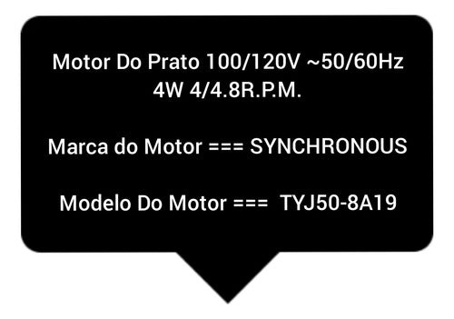 Motor Do Prato Microondas Electrolux Mef41 Mec41 Mef33 Mef28 2