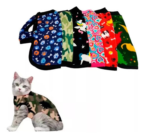 Shop Abrigo Capa Buzo Polar Ropa Mascotas Gatos Estampados 0