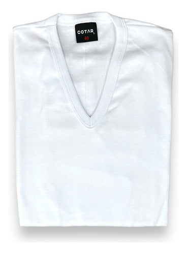 Men's Thermal Interlock Short Sleeve V-Neck T-Shirt - COTAR 3
