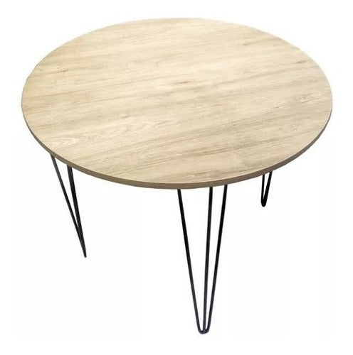 FLOKI Round Wooden Table for Living Room, Dining Room, Office 5