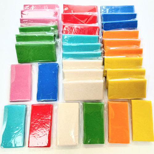 Set of 100 Non-Toxic Modeling Clay Units, Assorted Colors - High Quality Industrial Clay 0