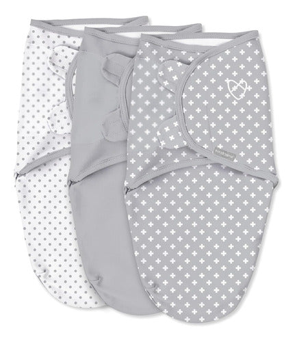 SwaddleMe by Ingenuity Original Swaddle Set of 3, Cotton, Sleep Improvement, For 0-3 Months 0