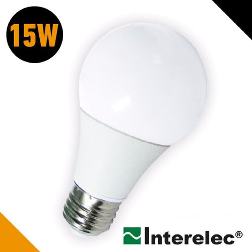 Interelec LED Lamp 15W A60 E27 Warm Light Pack of 10 1