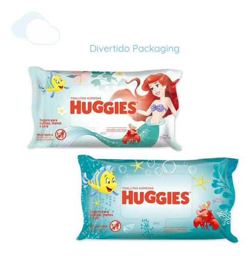 Pack X8 Toallitas Húmedas Huggies Disney Sirenita X 48 Unid 1