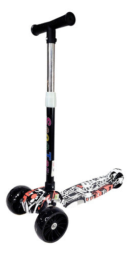 Folding 3-Wheel Kids Scooter with Lights, Adjustable Height 40