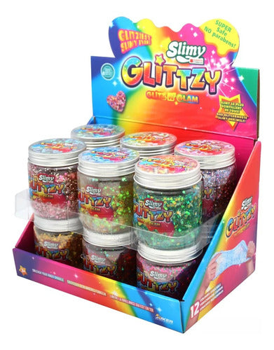 Slimy Glittzy Glitz Glam Slime with Glitter 240g Green 3