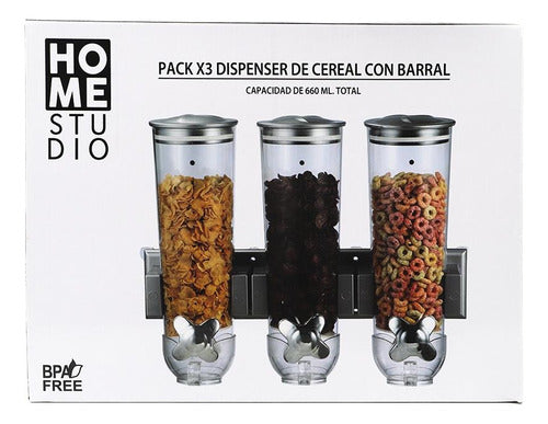 Dispenser Para Cereales Set X 3 Resistente Diseño Calidad 1