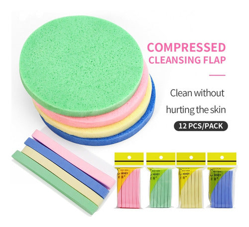 Generic Pack X 12 Compressed Sponge Ideal for Makeup Cleaning Skin 1