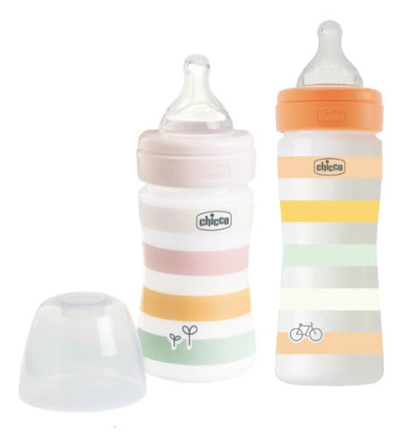Chicco Well Being Set 2 Baby Bottles for Girls 0