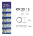 CR2016 Button Type Lithium 3V Batteries Pack of 5 1