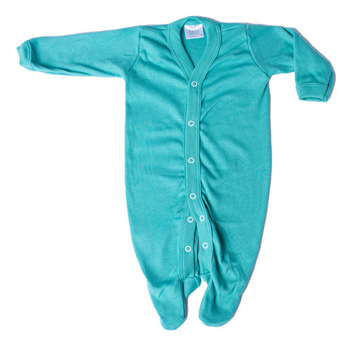 Sassy Pack of 3 Long Sleeve Solid Footed Rompers 1