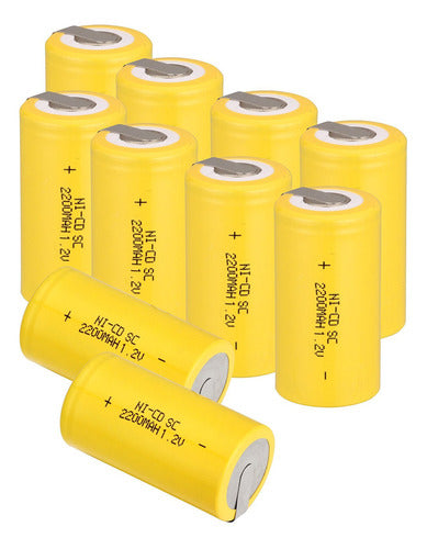 Odstore Bateria Recargable 12 V 2200 Mah Nicd Tap Sub C Sc B 0