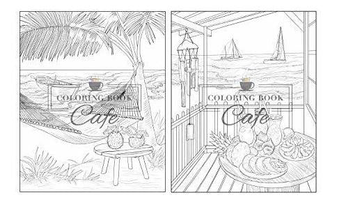 Book: 100 Summer Scenes An Adult Coloring Book Featuring 100 Fun 5