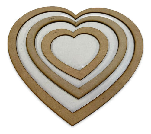 Artística el Ciprés Corazón Calado Aro Arandela Kit X 20u 30cm Mdf/Fibrofacil 0