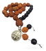 LeHaim Japa Mala (27 Beads), Rudraksha Seeds and Black Agate 0