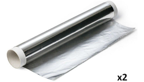 HD STRETCH Aluminum Foil Rolls 38cm x 50m - 1kg, Pack of 2 0