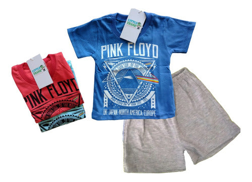 Baby Rock Band Set - Pink Floyd Ramones T-shirt and Pants 8