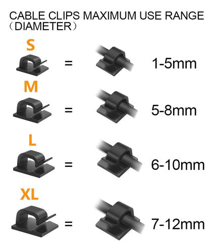 50 Clips Adhesivos Para Cables, Clips De Alambre, Organizado 6