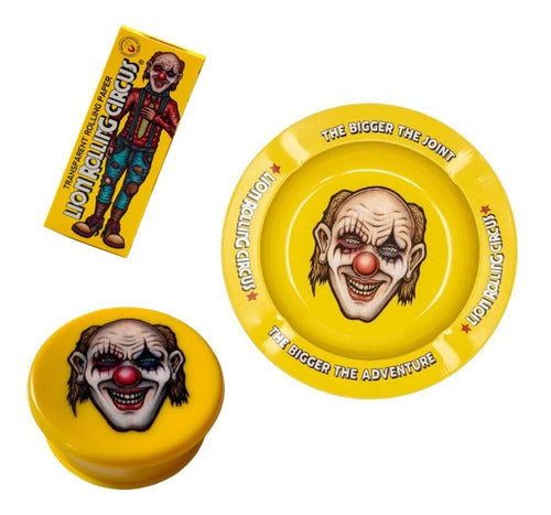 Lion Rolling Circus Acrylic Grinder + Ashtray + Lion Rolling Circus Paper 5