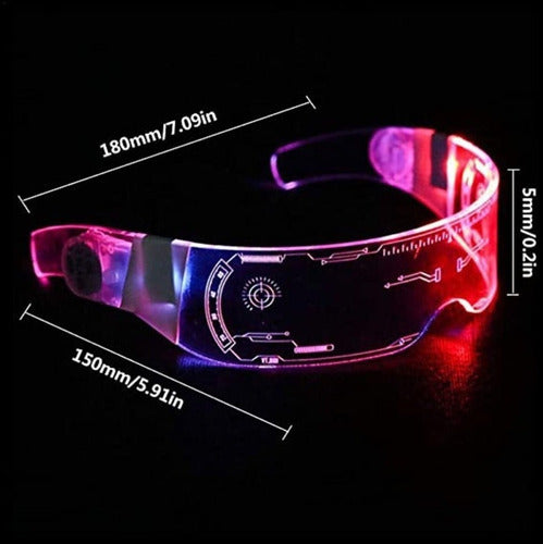 LED Robot Iron Anteojo Bright Glasses Premium Future Show X6 3