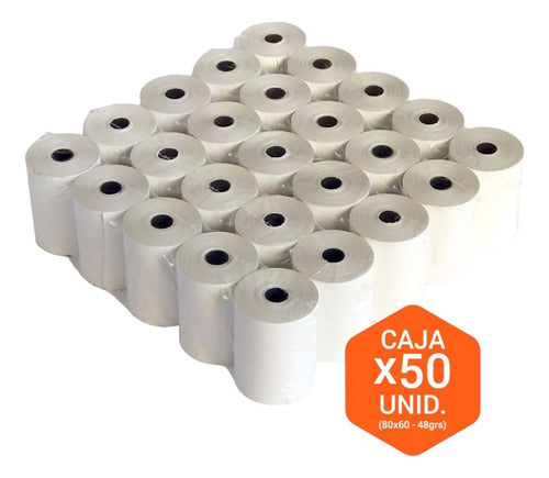 Seiton Thermal Paper Roll 80x60 for Fiscal Equipment - Pack of 50 Rolls 2