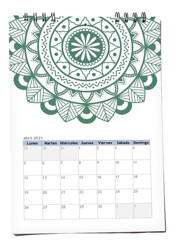 Wall Hanging 20x30 Ring-bound Mandala Calendar 0