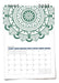 Wall Hanging 20x30 Ring-bound Mandala Calendar 0