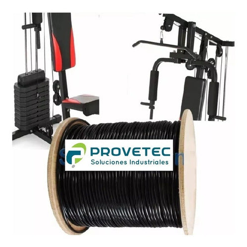 Provetec Cable De Acero Gym Reforzado Forrado 20m X 5mm Gimnasio Envío Gratis 3