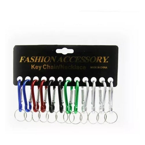 Milenium Aluminum Carabiner Keychain - 12 Units Assorted Colors 0