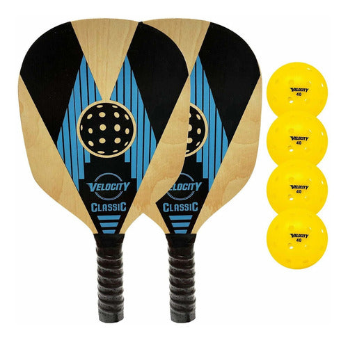 Velocity Wood Paddle S : Sizes: 2 And 4 Paddle Sets. -pt3n 0